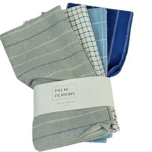 NWT Palm And Perkins Striped Napkin Set